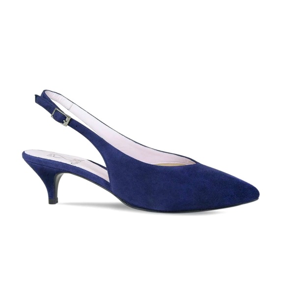 sole bliss Shoes Sole Bliss Navy Suede Slingback Pumps Poshmark